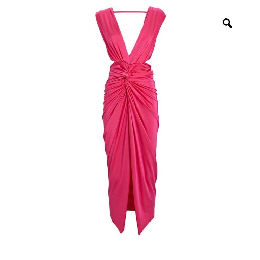Baobab Pink Mia Open Back Midi Dress, size M